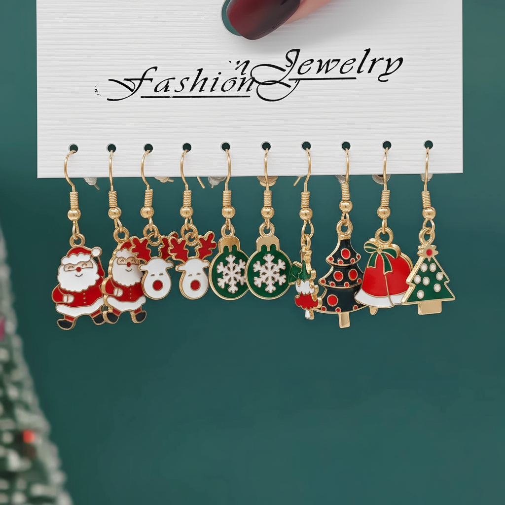 Santa Christmas Cartoon Earrings™